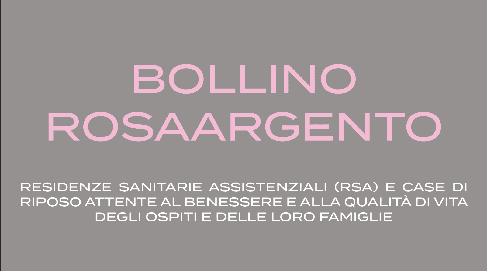 Bollino RosaArgento 2027-2028: al via il bando per RSA e Case di riposo